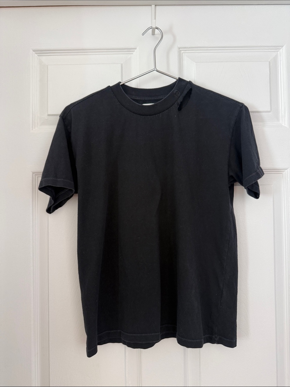 Anine Bing Black Short-Sleeve Crew Tee